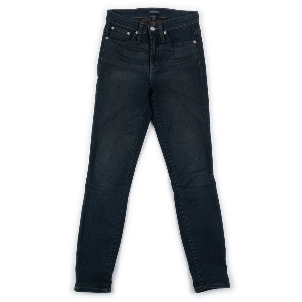 J. CREW /Jeans 9" High Rise Toothpick dark wash jeans size 25